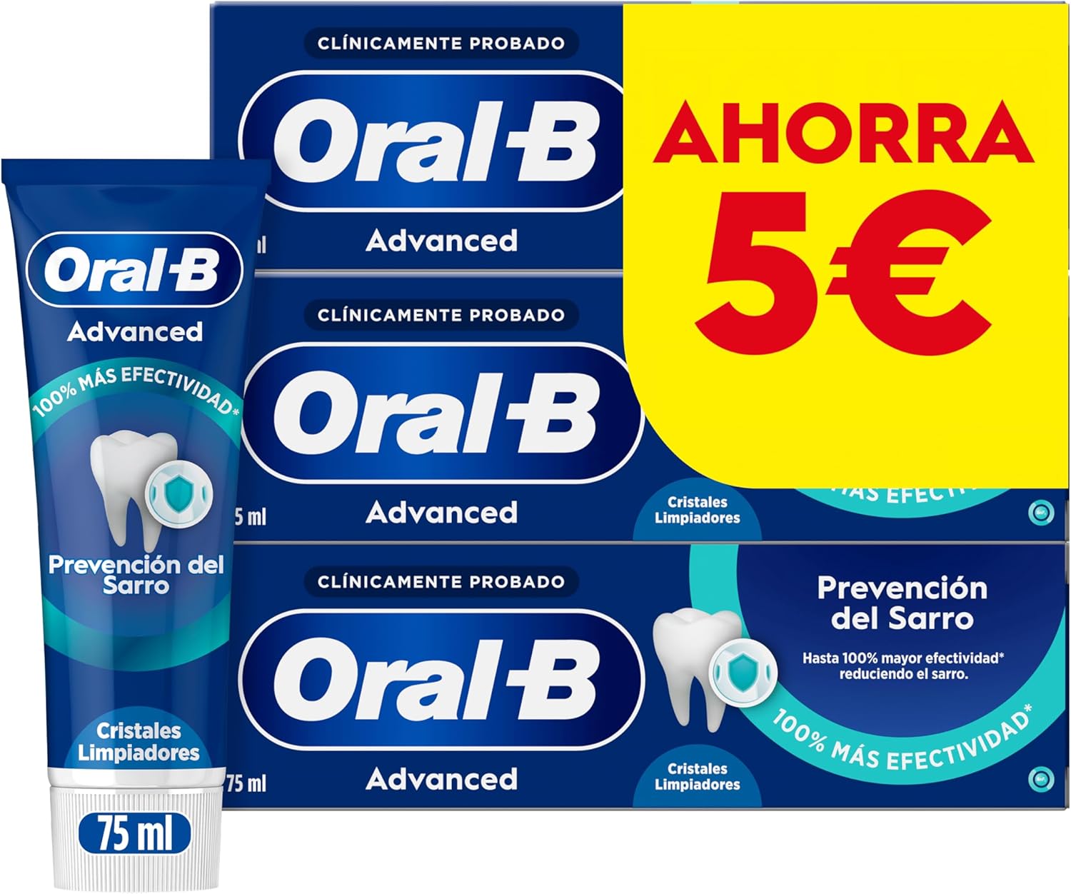 Pack de pastas dentífricas Oral-B Advanced prevención del sarro